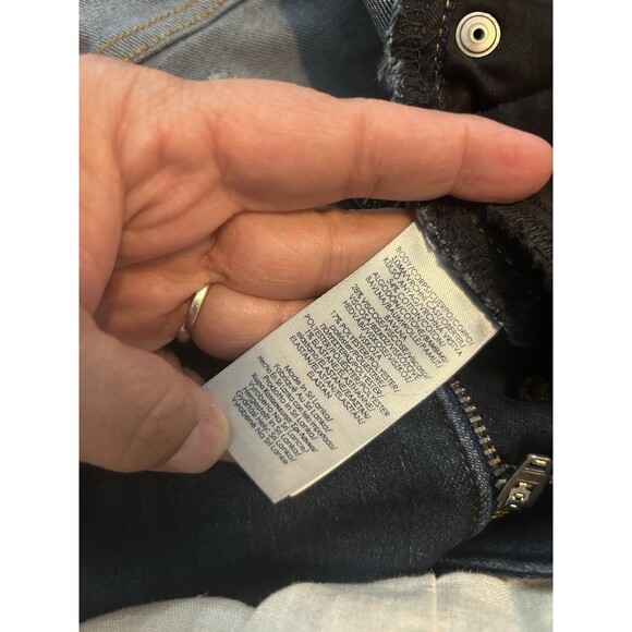 Chaps Womens Size 14 Blue Denim Capri Pants Stretch Shaping Modest Plus Size - Picture 3 of 6